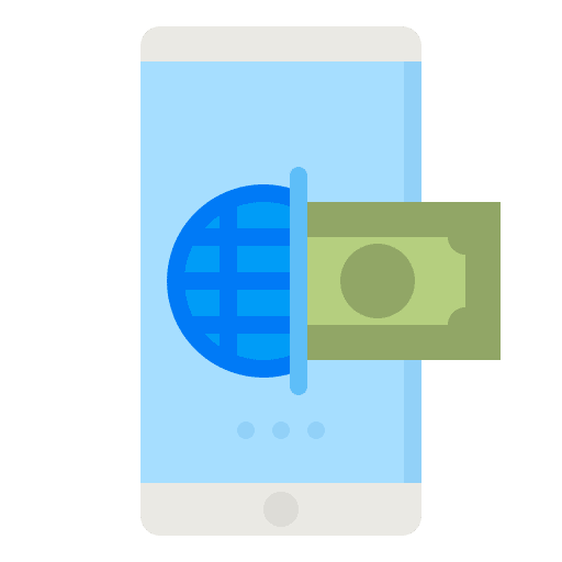 Web payment mobile app global shipping and delivery icon Web payment mobile app global shipping and delivery icon
