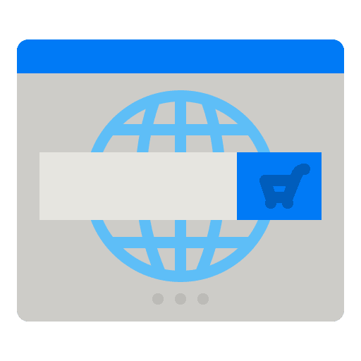 Website shopping cart online shopping shipping and delivery icon Website shopping cart online shopping shipping and delivery icon