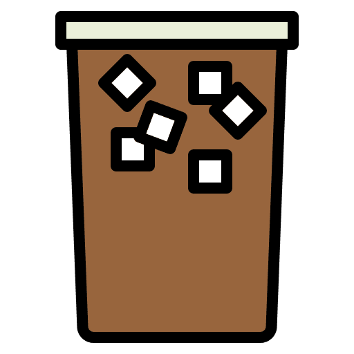 Iced coffee restaurant ice cubes food and restaurant icon Iced coffee restaurant ice cubes food and restaurant icon