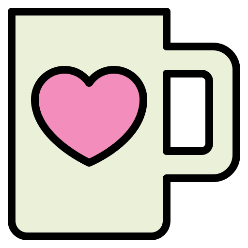 Mug coffee heart cafe icon Mug coffee heart cafe icon