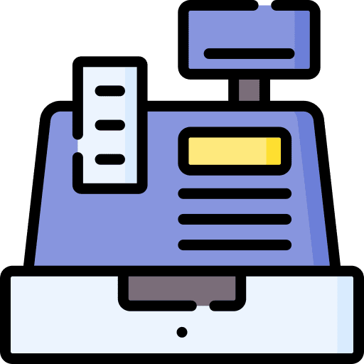 Cash register sale discount percentage icon