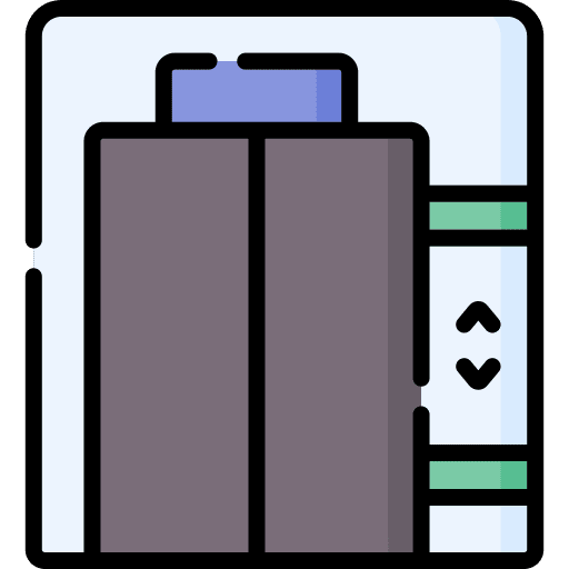 Elevator lift electronics transportation icon