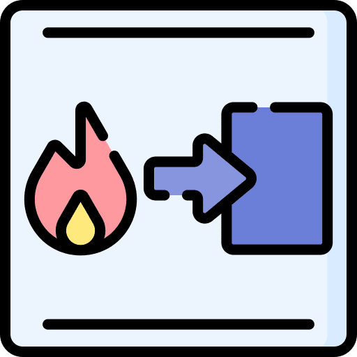 Fire exit fire exit run emergency exit icon