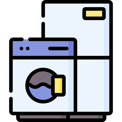 Freezer laundry electrical appliances housekeeping icon