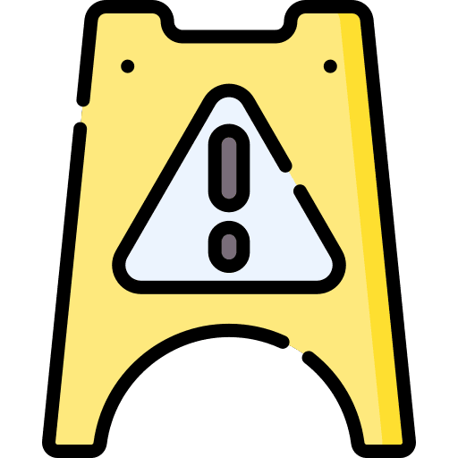 Wet floor signaling clean caution icon