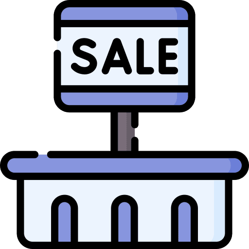Sale signs hanging signaling icon Sale signs hanging signaling icon