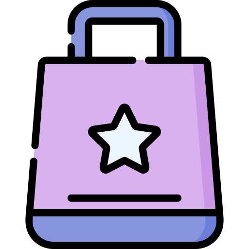 Shopping bag starred star shopping center icon Shopping bag starred star shopping center icon