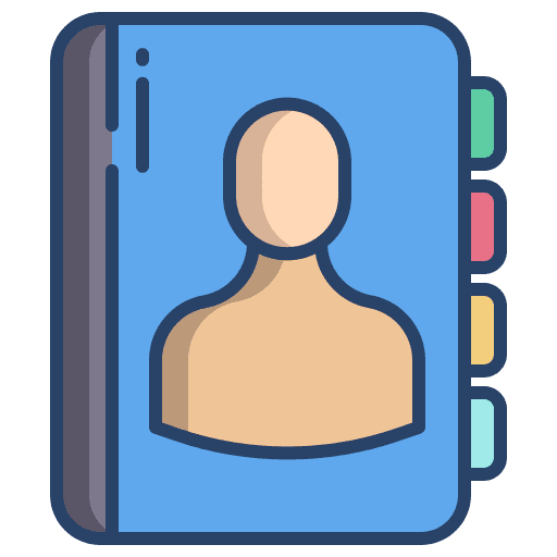 Contact book contact person address book telephone book icon