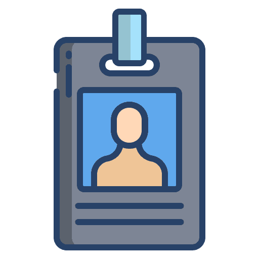 Id card business card identity name icon