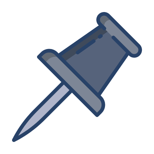 Pin stationery office material attachment icon
