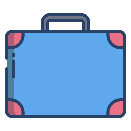 Suitcase baggage portfolio bag icon