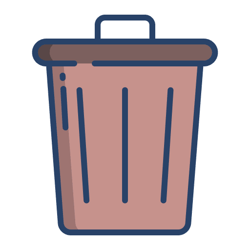 Trash bin basket ui icon