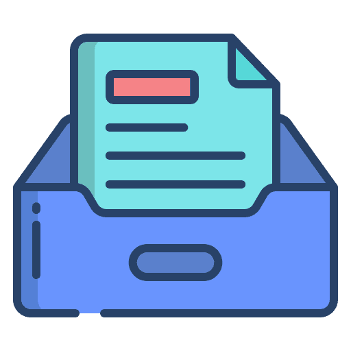 Inbox archive files and folders inbox icon