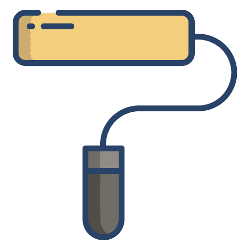 Paint roller painting work tool paint roller icon