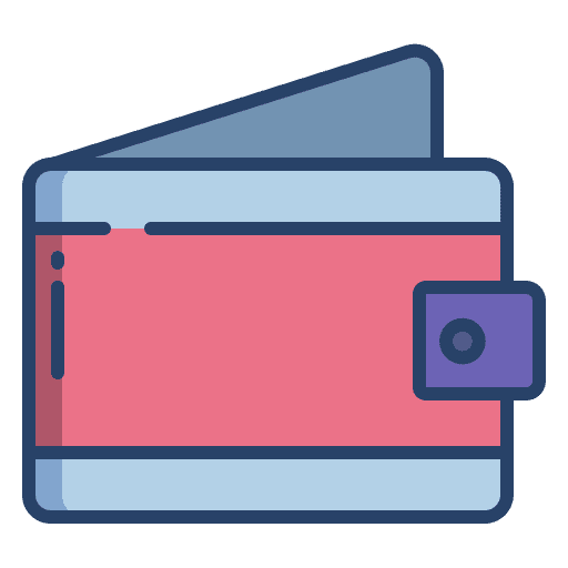 Wallet billfold business and finance wallet icon