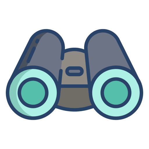 Binocular find eye goggles icon