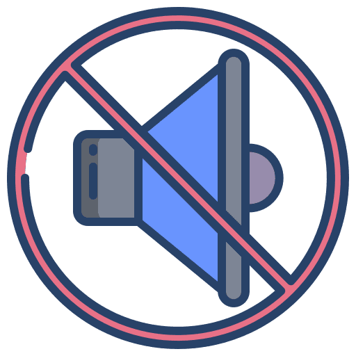 Mute sound signal silent icon