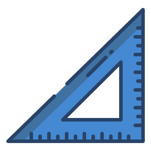 Set square triangular ruler education icon