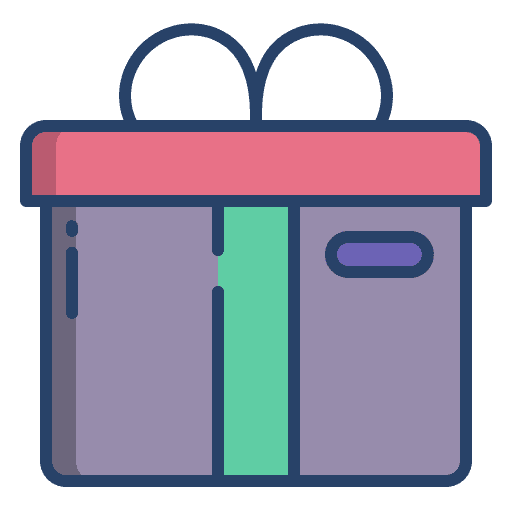 Gift birthday and party surprise present icon