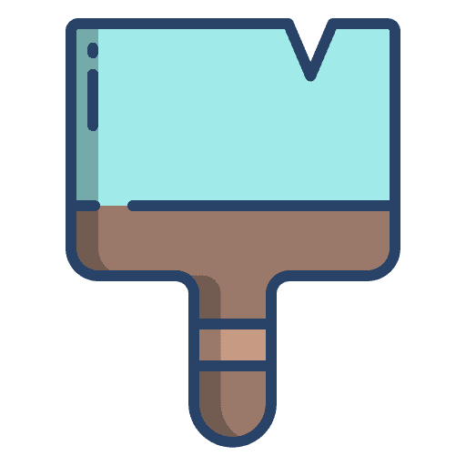Brush construction and tools art brush icon