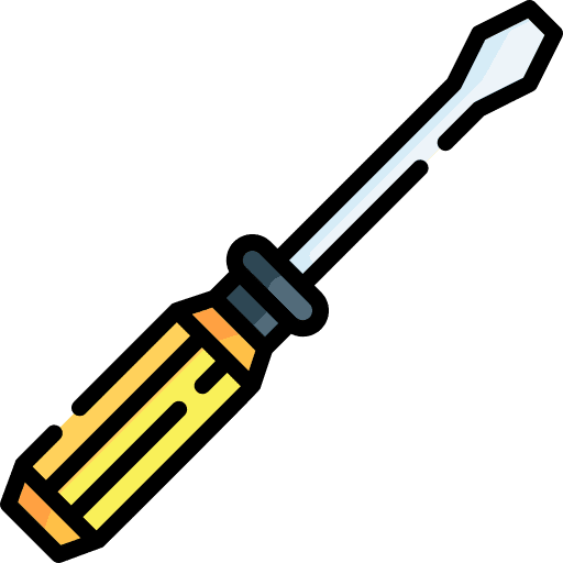 Screwdriver work tools fix construction and tools icon