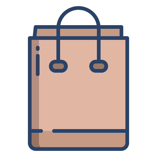 Shopping bag commerce and shopping supermarket shopping bag icon