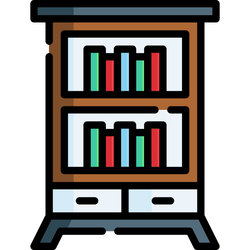 Bookshelf bookshelf furniture and household bookcase icon Bookshelf bookshelf furniture and household bookcase icon