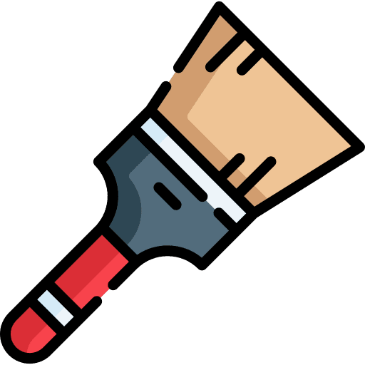 Paint brush artist art and design construction and tools icon Paint brush artist art and design construction and tools icon