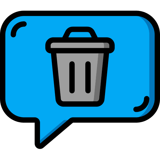 Delete message speech bubble delete message communications icon