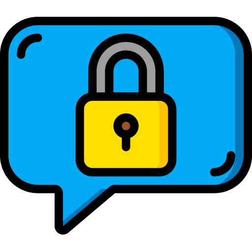 Message secure dialogue message icon Message secure dialogue message icon