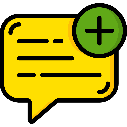 New message user interface speech bubble button icon