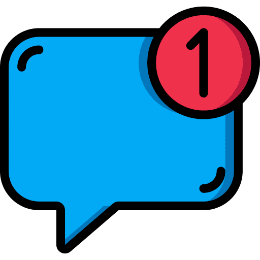 Notification chat box communication ui icon