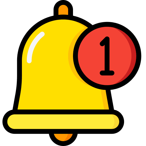 Bell message alarm ring icon