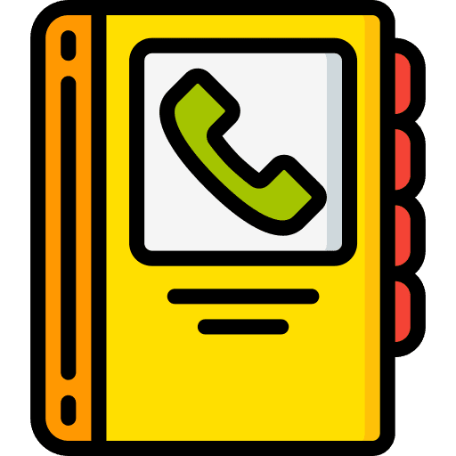 Book communications list contacts icon