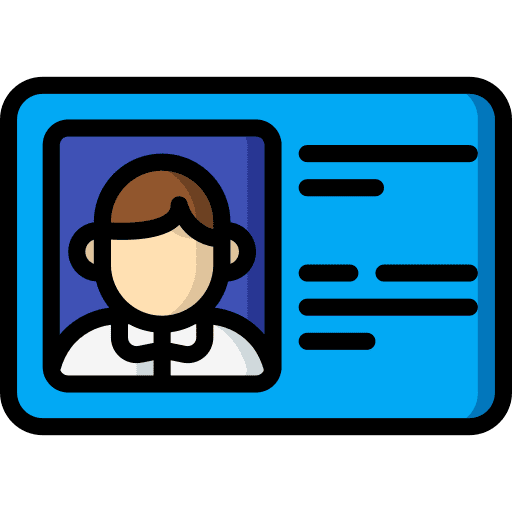 Business card profile id card business card icon