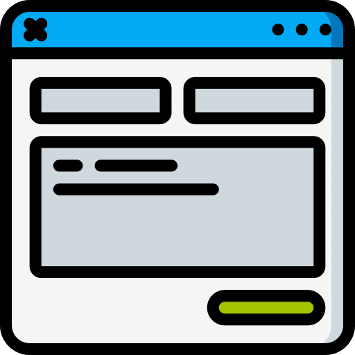 Contact form browser website communications icon