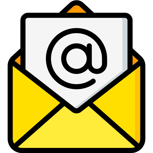 Email communications at sign mail icon