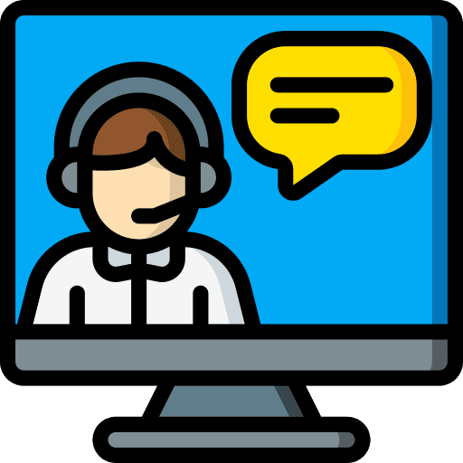 Live chat contact center call icon