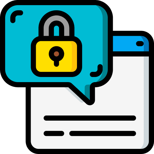 Secure communications browser protected icon Secure communications browser protected icon