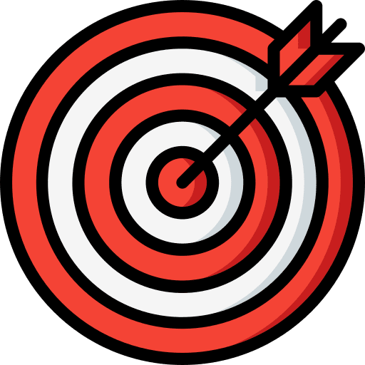 Target shoot goal dart board icon