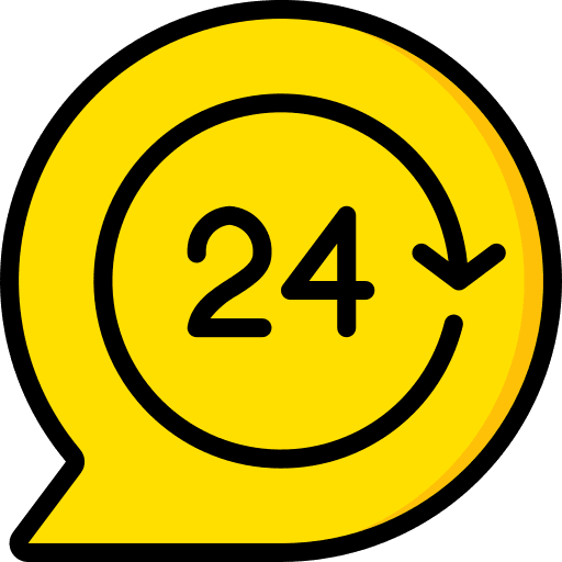 24 hours chat 24 hours message icon
