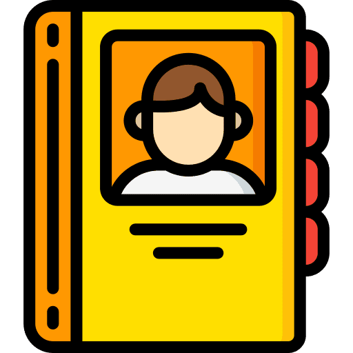 Book profile person contacts icon