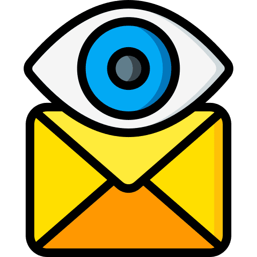 Email communication email eye icon