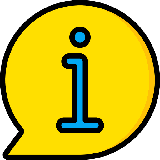Information info bubble information icon