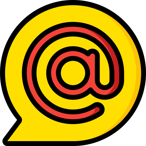 Email communication chat address icon