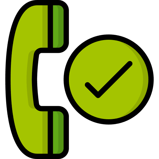 Phone confirm mobile telephone icon
