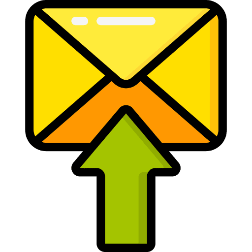 Email communications arrow communication icon