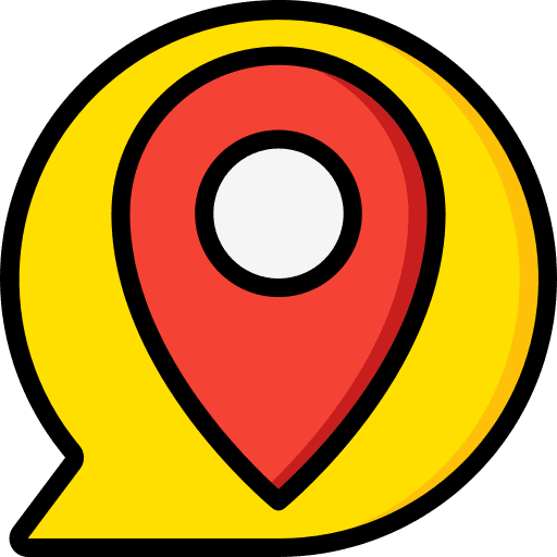 Location map speech bubble location icon