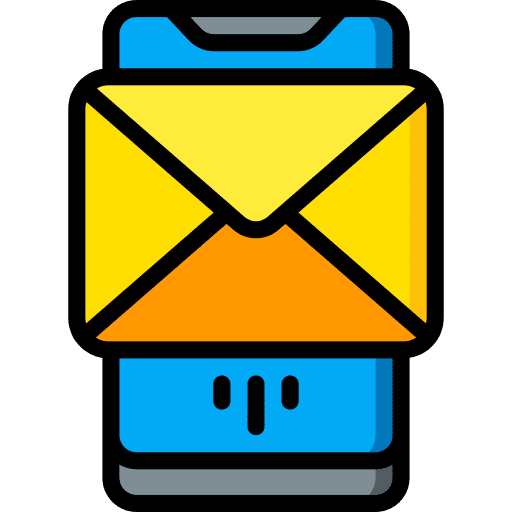 Mail mobile phone communications device icon