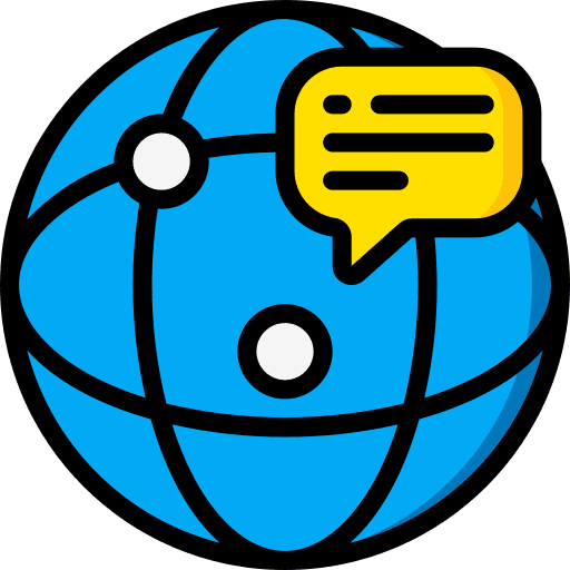 Online message communication online icon